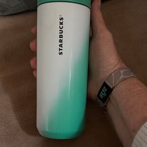 Starbucks Mint and White Travel Mug